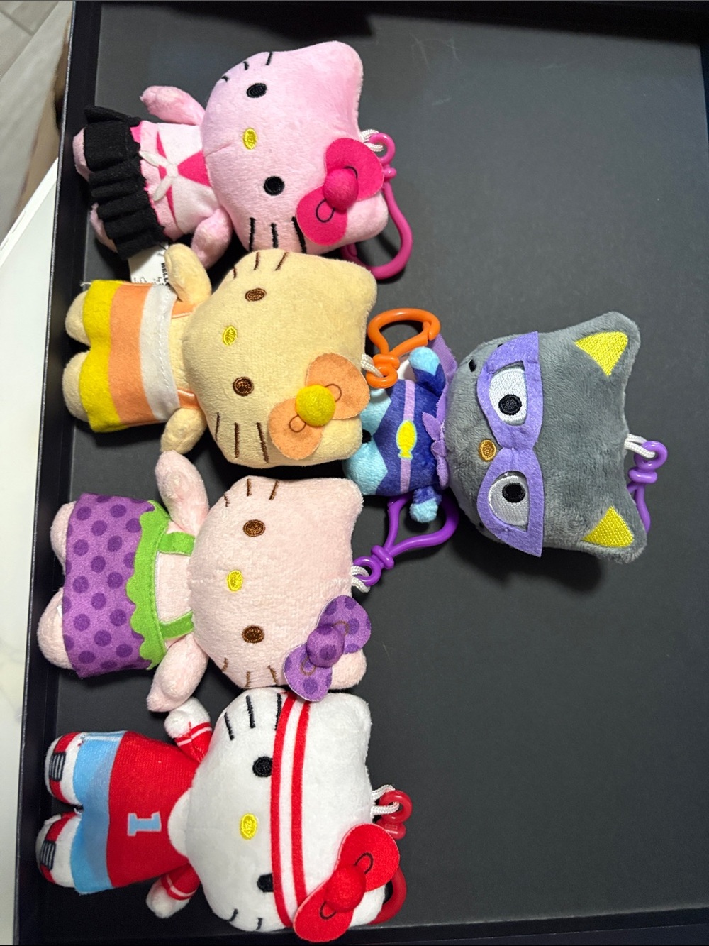 Hello Kitty and Chococat bag charm bundle (used) 5pcs